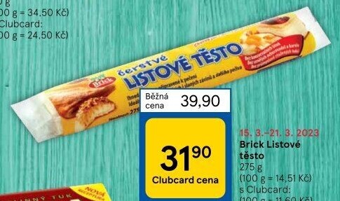 Těsto listové rozválené Brick