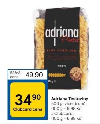 Těstoviny semolinové Adriana