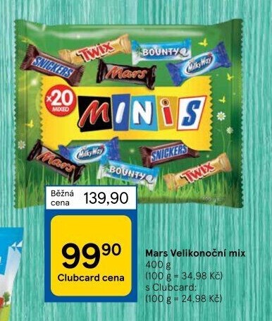 Tyčinky čokoládové Mix Minis Mars