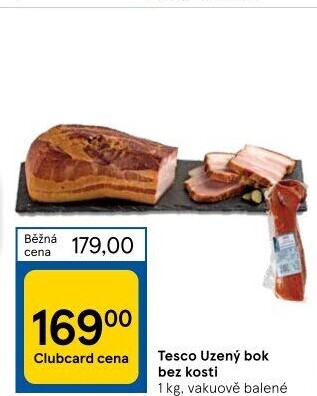 Uzený bok bez kosti Tesco