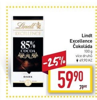 Čokoláda Excellence Lindt