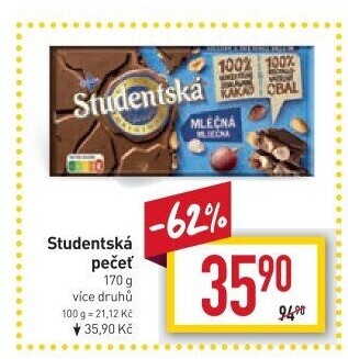 Čokoláda Studentská pečeť Orion
