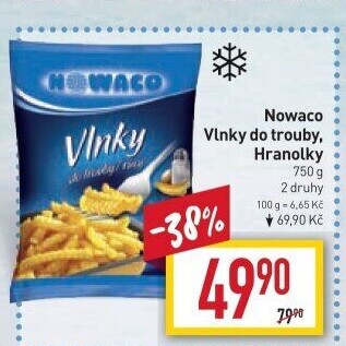 Hranolky vlnky mražené Nowaco