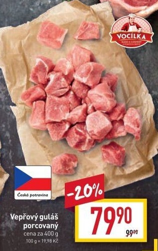 Maso na guláš vepřové Vocílka