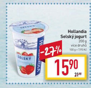Ochucený jogurt selský Hollandia