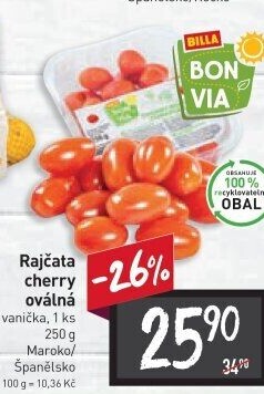 Rajčata cherry Billa Bonvia
