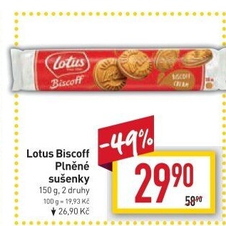 Sušenky sandwich Biscoff Lotus