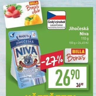 Sýr Niva Jihočeská 50% Madeta
