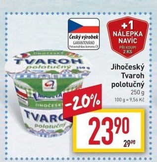 Tvaroh polotučný Jihočeský Madeta