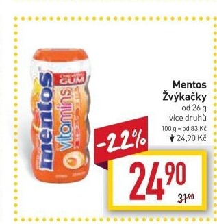 Žvýkačky Mentos