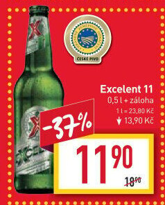 Pivo světlý ležák 11° Excelent