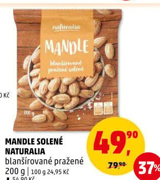 Mandle pražené Naturalia