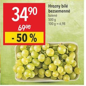 Hrozny bílé bezsemenné
