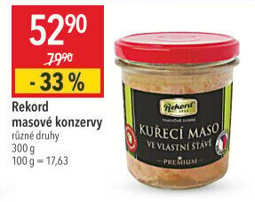 Maso kuřecí ve vlastní šťávě Rekord