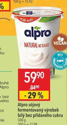 Sójový bílý jogurt Alpro