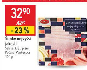 Šunka venkovská nejvyšší jakosti LE&amp