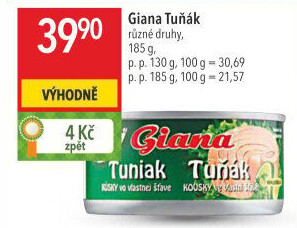 Tuňák kousky ve vlastní šťávě Giana