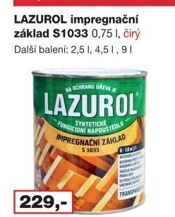 Impregnační základ na dřevo Lazurol