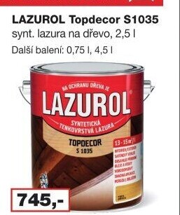 Lazura na dřevo Topdecor Lazurol