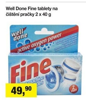 Čisticí tablety do pračky Fine Well Done