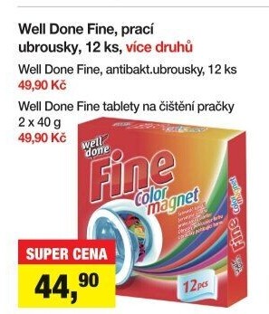 Čisticí tablety do pračky Fine Well Done