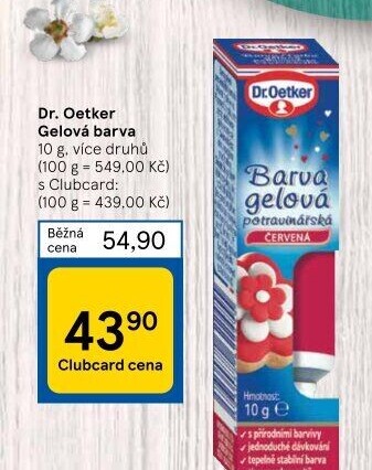 Barva potravinářská gelová Dr. Oetker