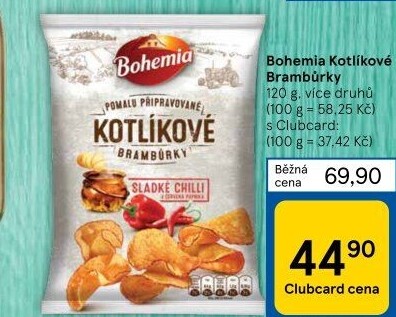 Brambůrky kotlíkové Bohemia Chips