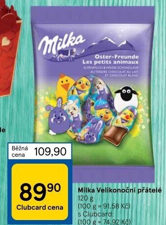 Čokoládové figurky Milka