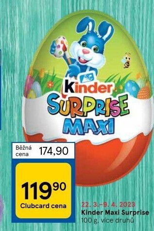 Čokoládové vajíčko s překvapením Maxi Kinder Surprise