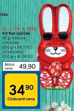 Čokoládový zajíc Kit Kat
