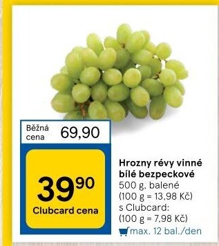 Hrozny bílé bezsemenné