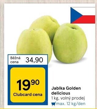 Jablka Golden Delicious