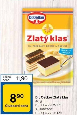 Krémový prášek Zlatý klas Dr. Oetker