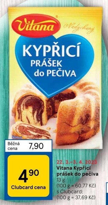 Kypřicí prášek do pečiva Vitana
