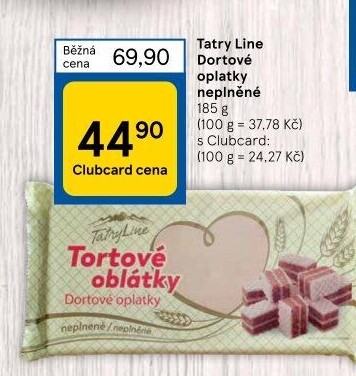Oplatky dortové Tatry Line