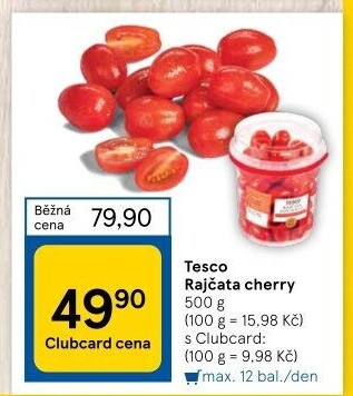 Rajčata cherry Tesco