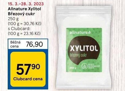 Sladidlo březový cukr Xylitol Allnature