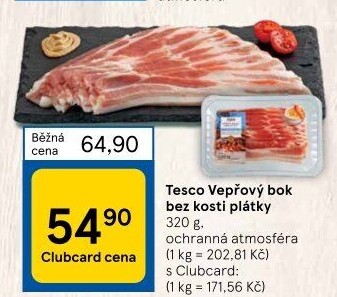 Vepřový bok bez kosti Tesco