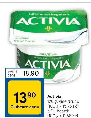 Bílý jogurt Activia Danone