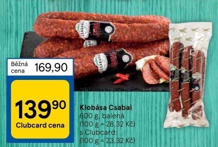 Čabajská klobása Csabai Csabahús