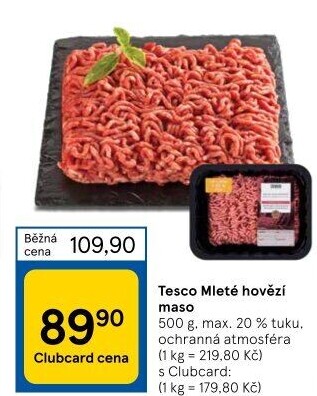 Hovězí mleté maso Tesco
