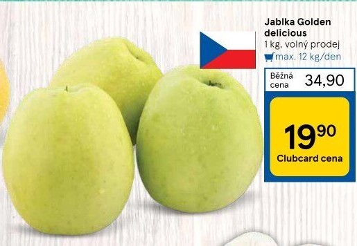 Jablka Golden Delicious