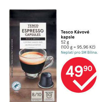 Kávové kapsle Tesco