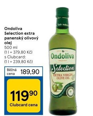 Olivový olej extra panenský Selection Ondoliva