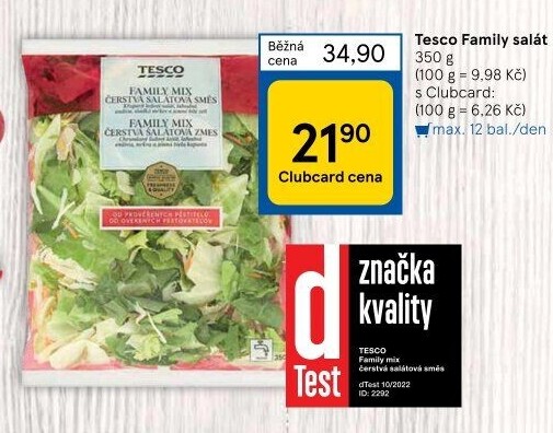 Salát Family mix Tesco