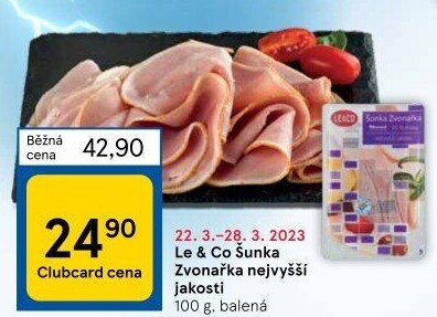 Šunka Zvonařka nejvyšší jakosti LE&amp
