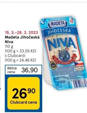 Sýr Niva Jihočeská 50% Madeta