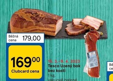 Uzený bok bez kosti Tesco
