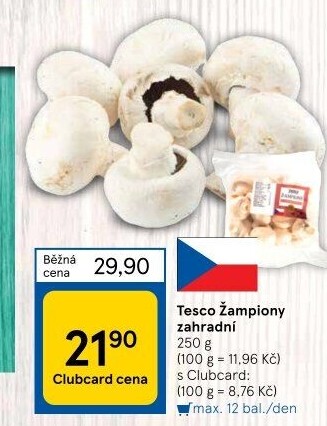 Žampiony zahradní Tesco
