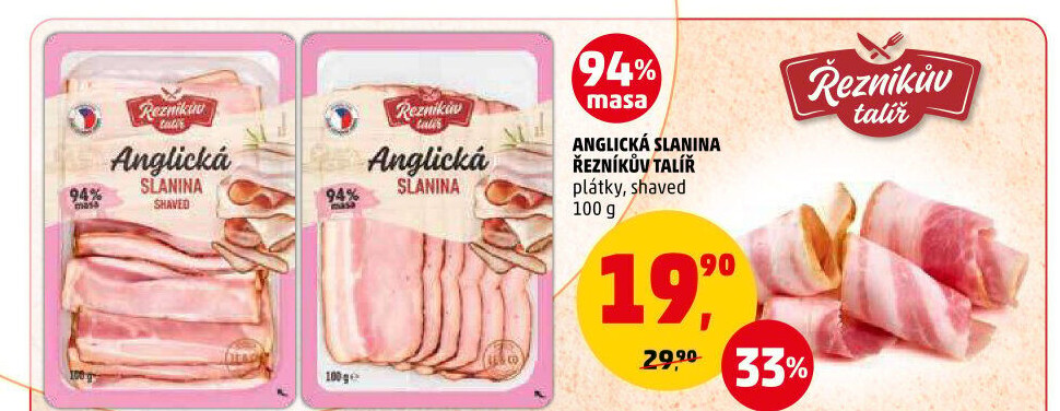 Anglická slanina Řezníkův talíř